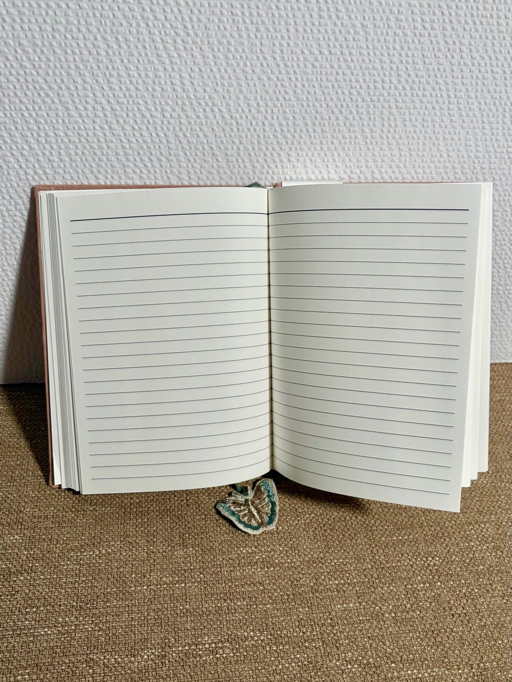 Beaded & Embroidered Floral Hardcover Journal - Khaki - Picture 5 of 6